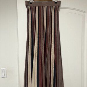 Beautiful Knit colorful striped midi skirt size Medium
